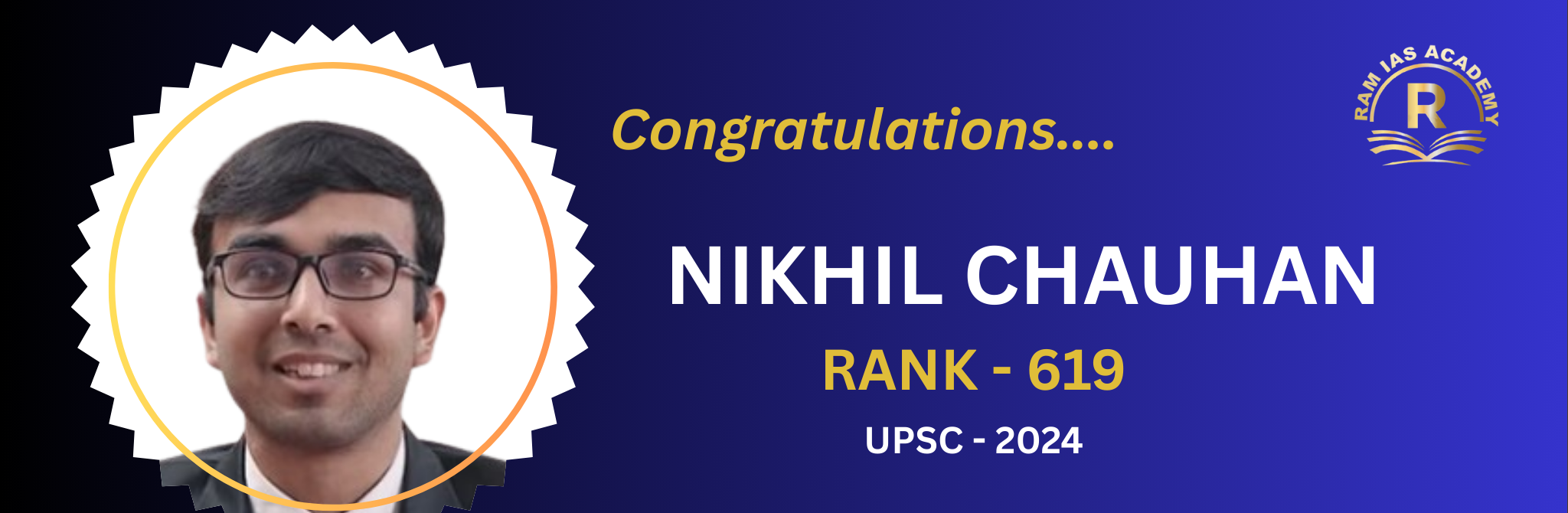 Nikhil Chauhan AIR-619 UPSC 2024 Result